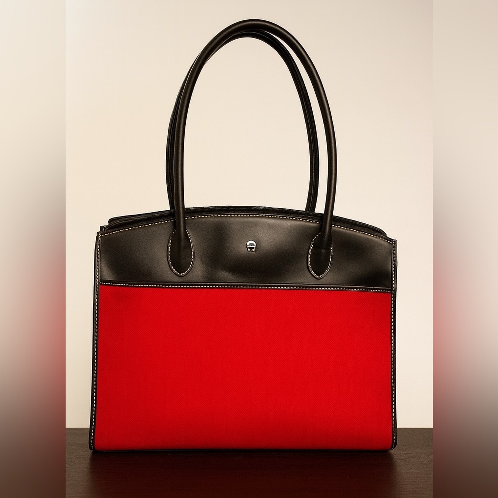 Etienne Aigner Red and Black Handbag